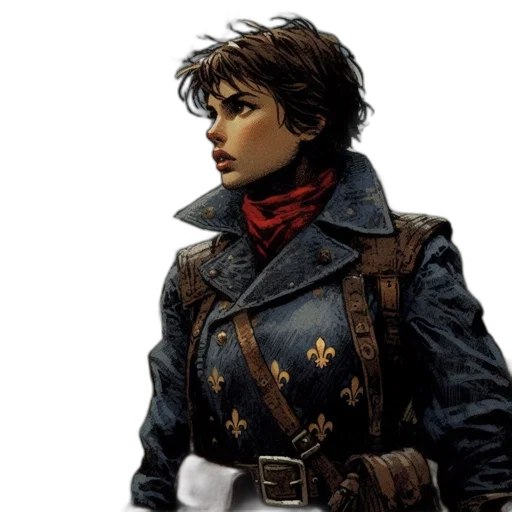 jacket, concept art, comic book art, fantasy art transparent PNG cut-out