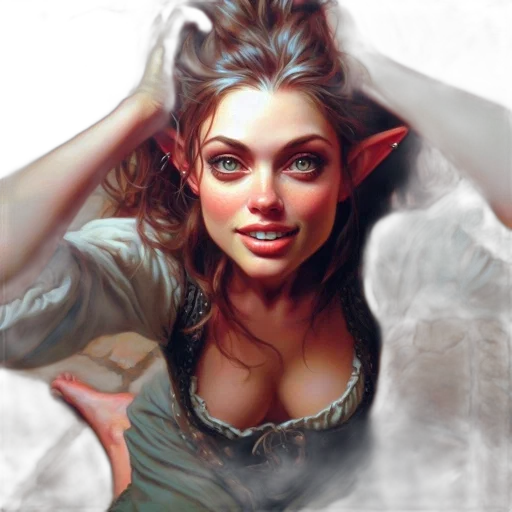 face, fantasy art, concept art, photorealistic transparent PNG cut-out