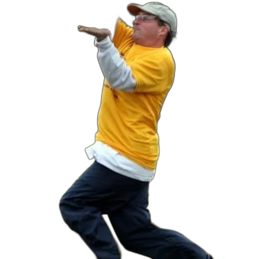 staff, man, yellow, shirt transparent PNG cut-out