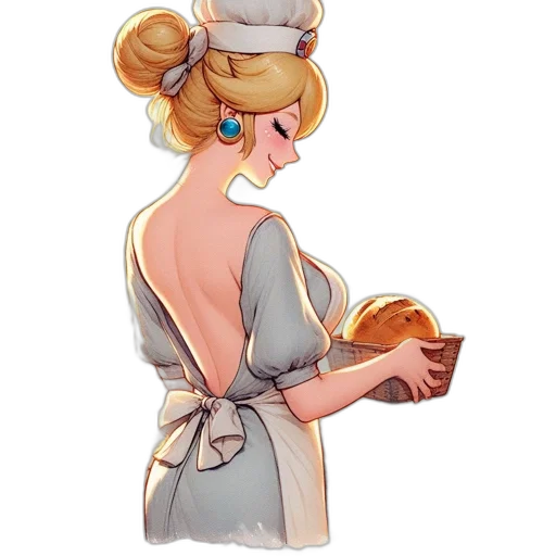 staff, dress, food, hat transparent PNG cut-out