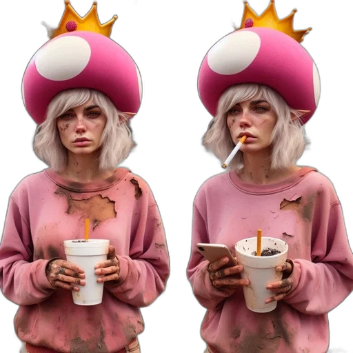 crown, hat, face, concept art transparent PNG cut-out