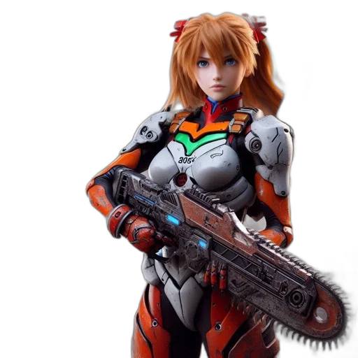 weapon, robot, concept art, 3d render transparent PNG cut-out