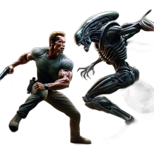 creature, concept art, comic book art, pixel art transparent PNG cut-out