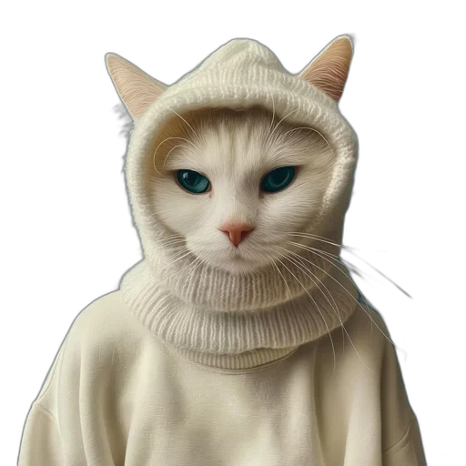 animal, jacket, face, hat transparent PNG cut-out