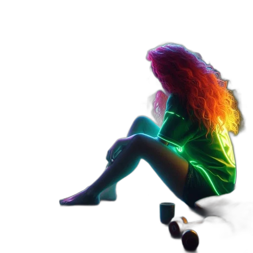 hair, dress, jacket, shoes transparent PNG cut-out