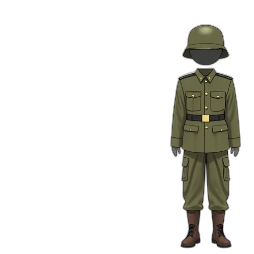 hat, jacket, staff, weapon transparent PNG cut-out
