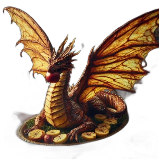 dragon, creature, staff, animal transparent PNG cut-out