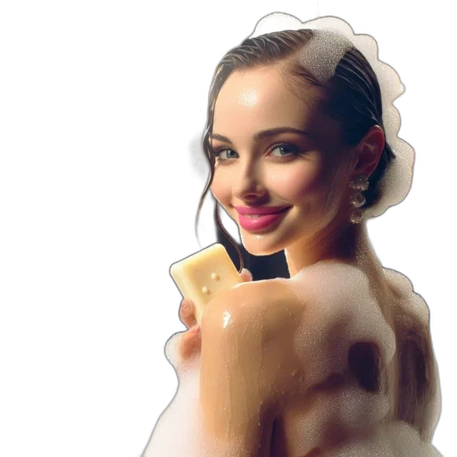 jewelry, dress, face, photorealistic transparent PNG cut-out
