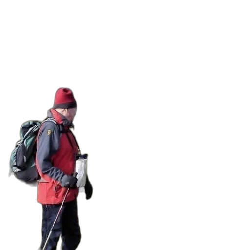 jacket, staff, umbrella, hat transparent PNG cut-out