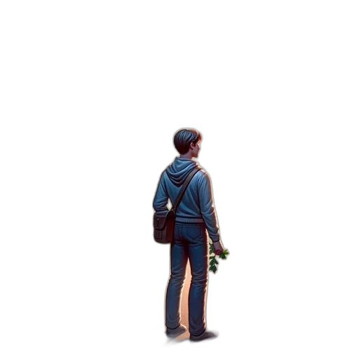jacket, weapon, staff, bottle transparent PNG cut-out