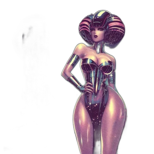robot, dress, concept art, fantasy art transparent PNG cut-out