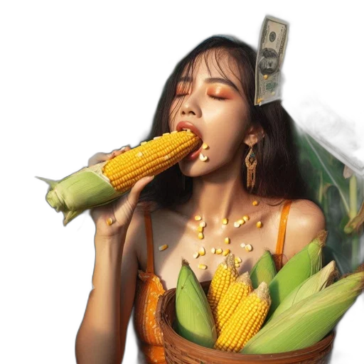 food, photorealistic, vaporwave, concept art transparent PNG cut-out