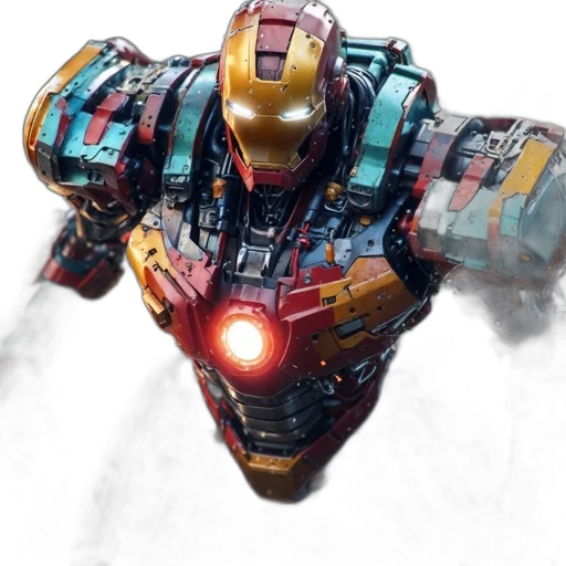 robot, weapon, concept art, 3d render transparent PNG cut-out
