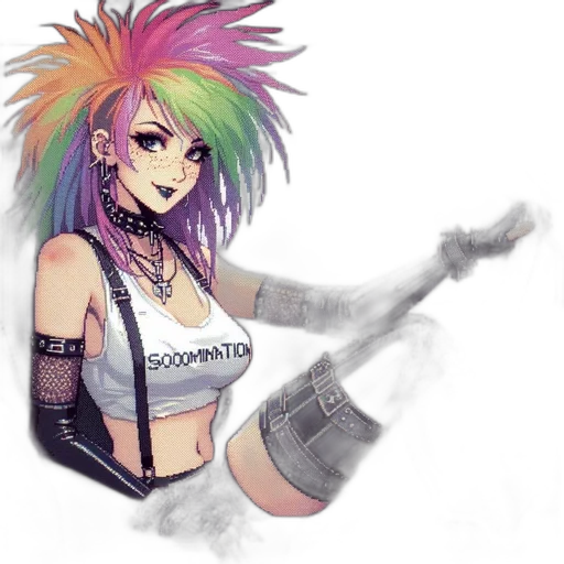 staff, hair, robot, weapon transparent PNG cut-out