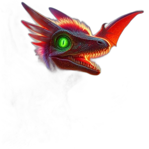 dragon, creature, animal, staff transparent PNG cut-out