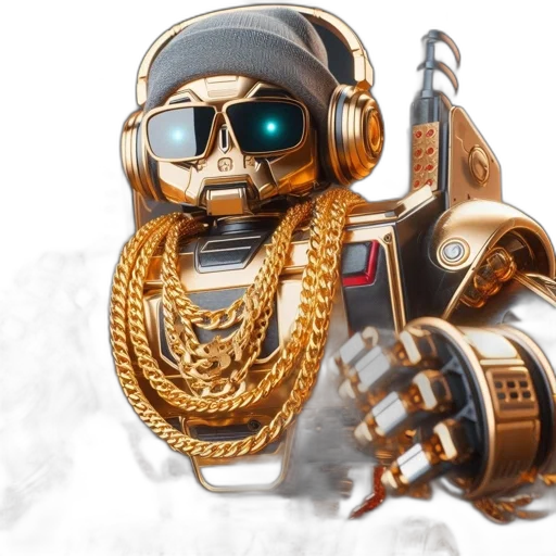 robot, jewelry, concept art, 3d render transparent PNG cut-out