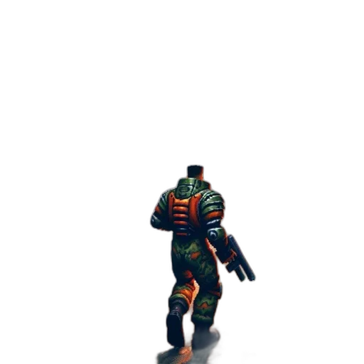 robot, weapon, creature, jacket transparent PNG cut-out