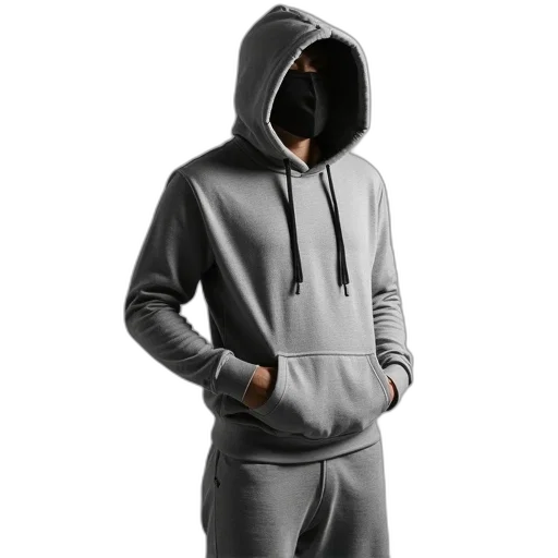 jacket, 3d render, gray, champion transparent PNG cut-out