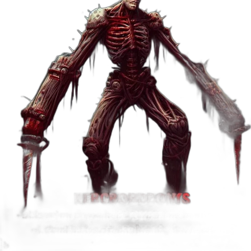 creature, robot, staff, weapon transparent PNG cut-out