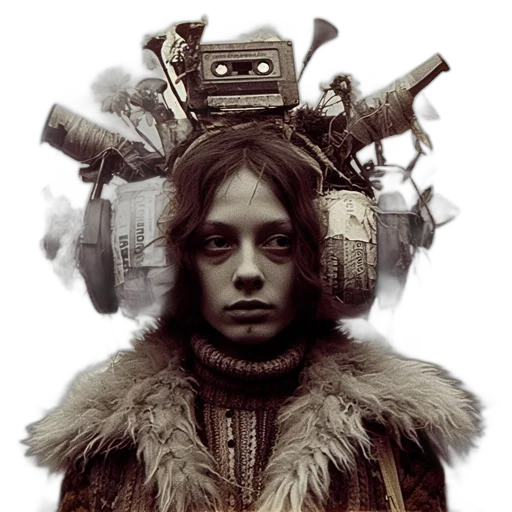 robot, face, jacket, mask transparent PNG cut-out