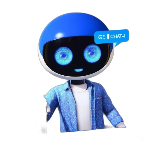 robot, jacket, staff, 3d render transparent PNG cut-out