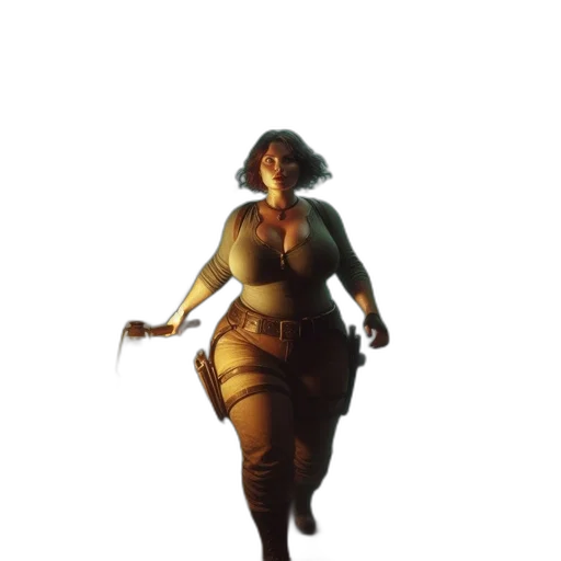 dress, staff, robot, creature transparent PNG cut-out
