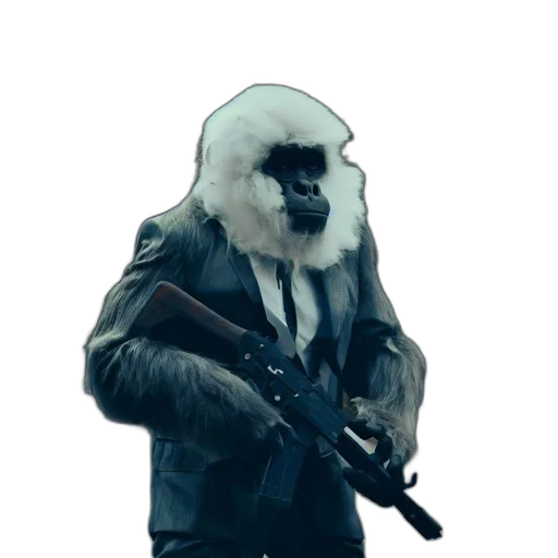 jacket, mask, weapon, animal transparent PNG cut-out