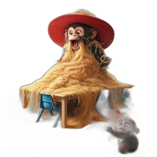 animal, hat, creature, staff transparent PNG cut-out