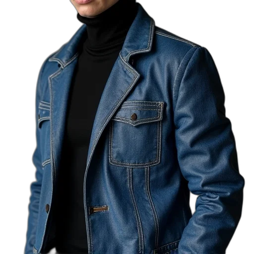 jacket, staff, face, photorealistic transparent PNG cut-out
