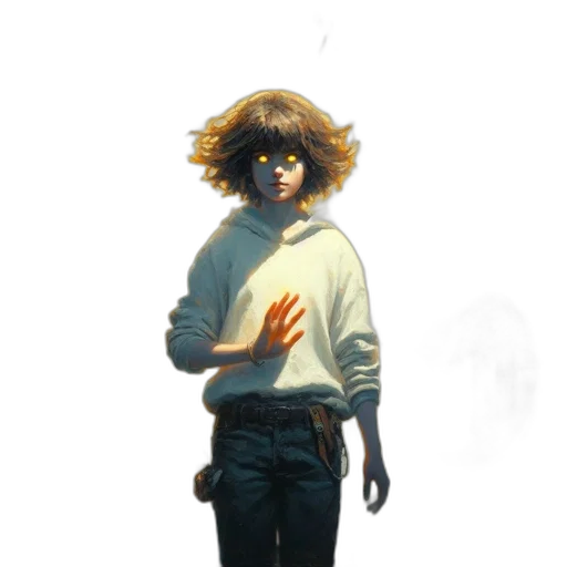 jacket, hair, creature, face transparent PNG cut-out