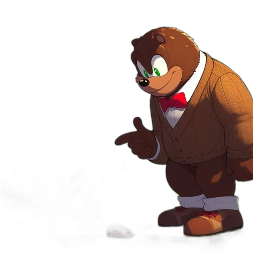 jacket, staff, animal, creature transparent PNG cut-out