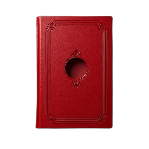 furniture, red, bible, circular transparent PNG cut-out