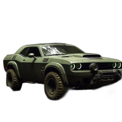 car, weapon, 3d render, concept art transparent PNG cut-out