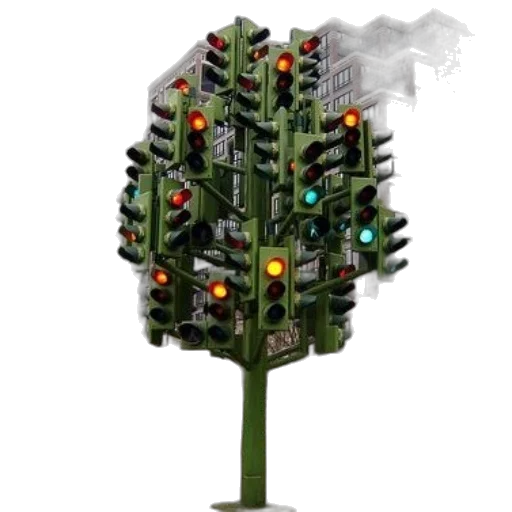 tree, robot, crown, pixel art transparent PNG cut-out