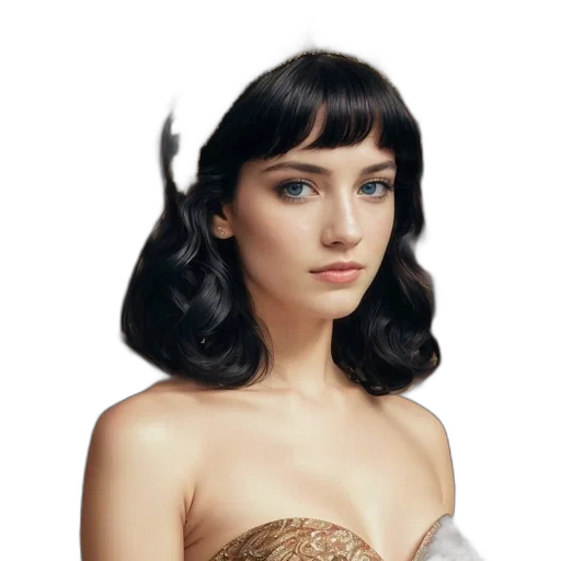 hair, crown, dress, jewelry transparent PNG cut-out