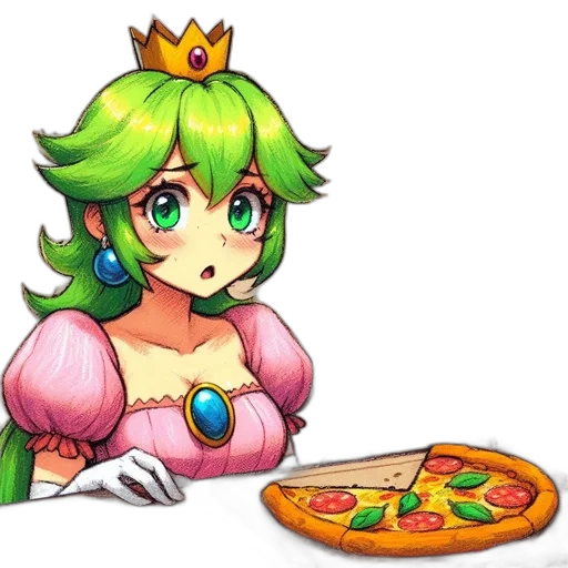 food, crown, dress, pixel art transparent PNG cut-out