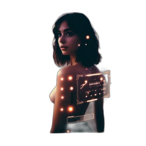 robot, dress, jewelry, face transparent PNG cut-out