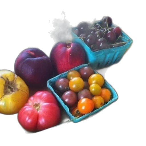 food, photorealistic, 3d render, colorful transparent PNG cut-out