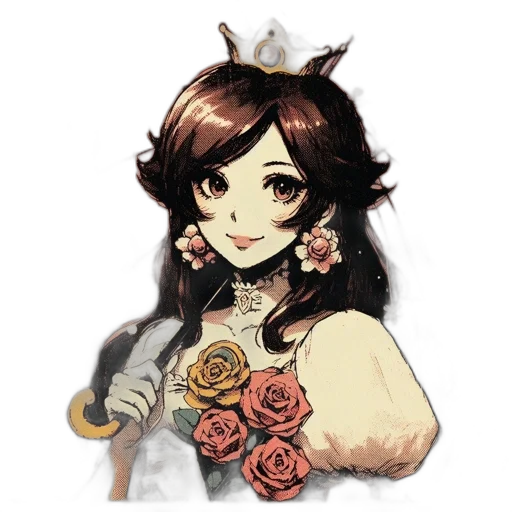 crown, jewelry, staff, flower transparent PNG cut-out