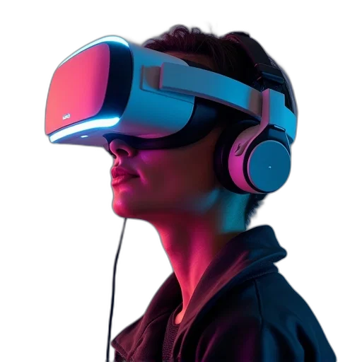 cyberpunk, 3d render, concept art, vaporwave transparent PNG cut-out