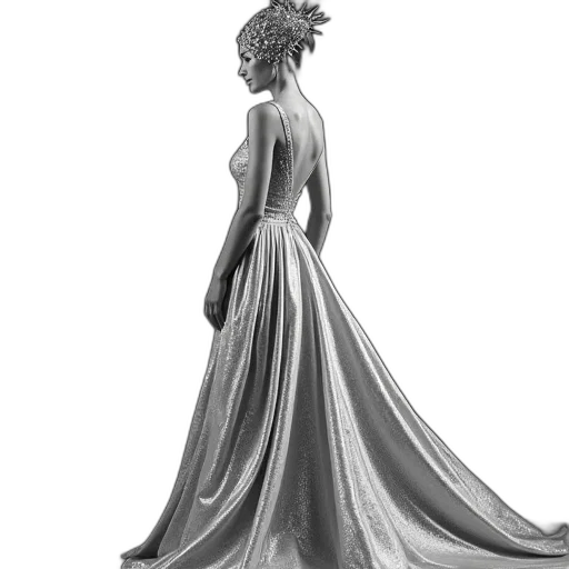 dress, crown, jewelry, staff transparent PNG cut-out