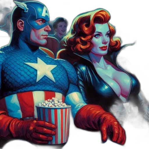 comic book art, concept art, captain, america transparent PNG cut-out