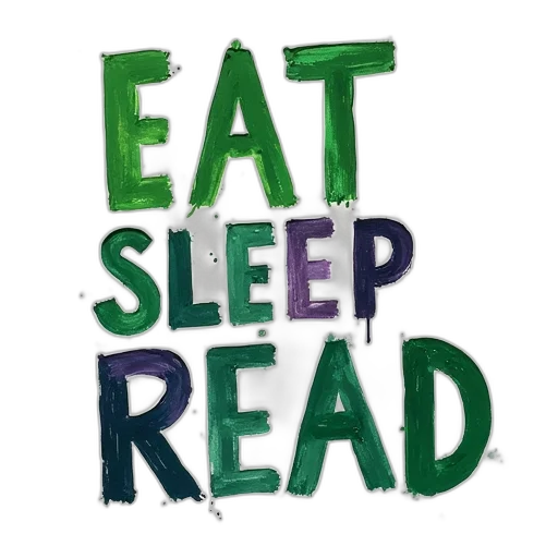 word, eat, sleep, read transparent PNG cut-out