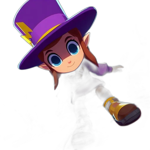 hat, staff, robot, creature transparent PNG cut-out