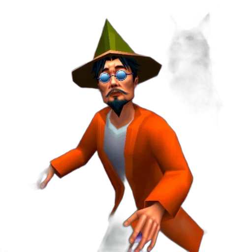 staff, hat, concept art, 3d render transparent PNG cut-out