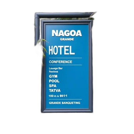 3d render, signboard, various, hotel transparent PNG cut-out