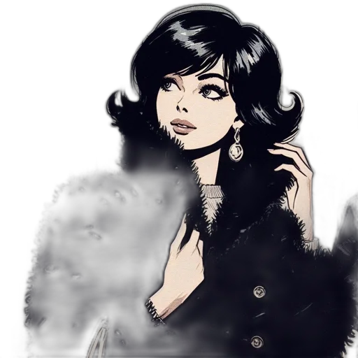 jacket, dress, face, fantasy art transparent PNG cut-out