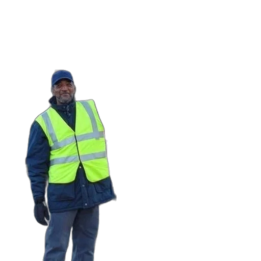 jacket, staff, hat, robot transparent PNG cut-out