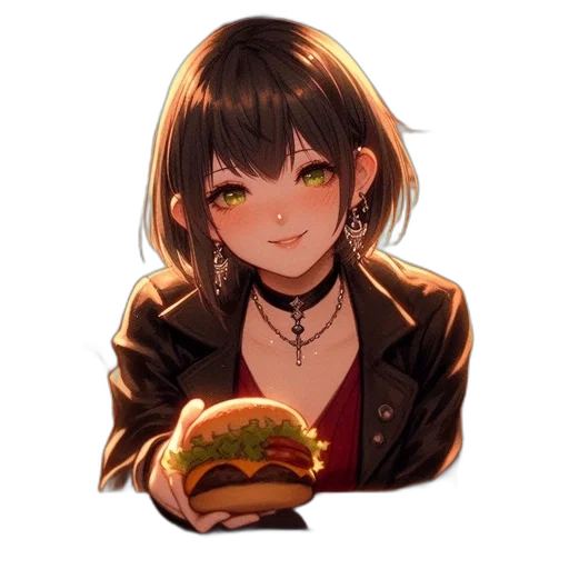 food, jacket, face, creature transparent PNG cut-out