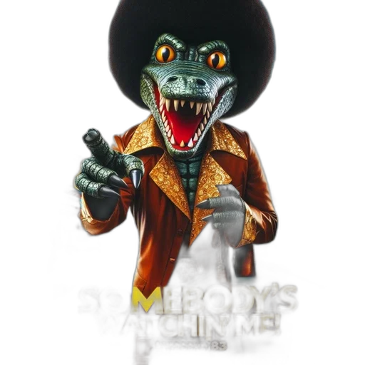 jacket, staff, creature, 3d render transparent PNG cut-out